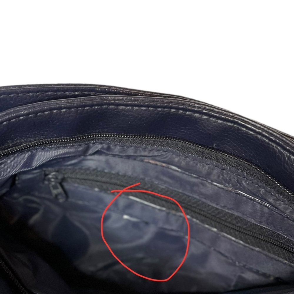 Vintage Square Blue Rectangular Crossbody Purse - image 6